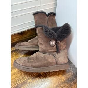 UGG Brown Bailey Button Boots Size 10
